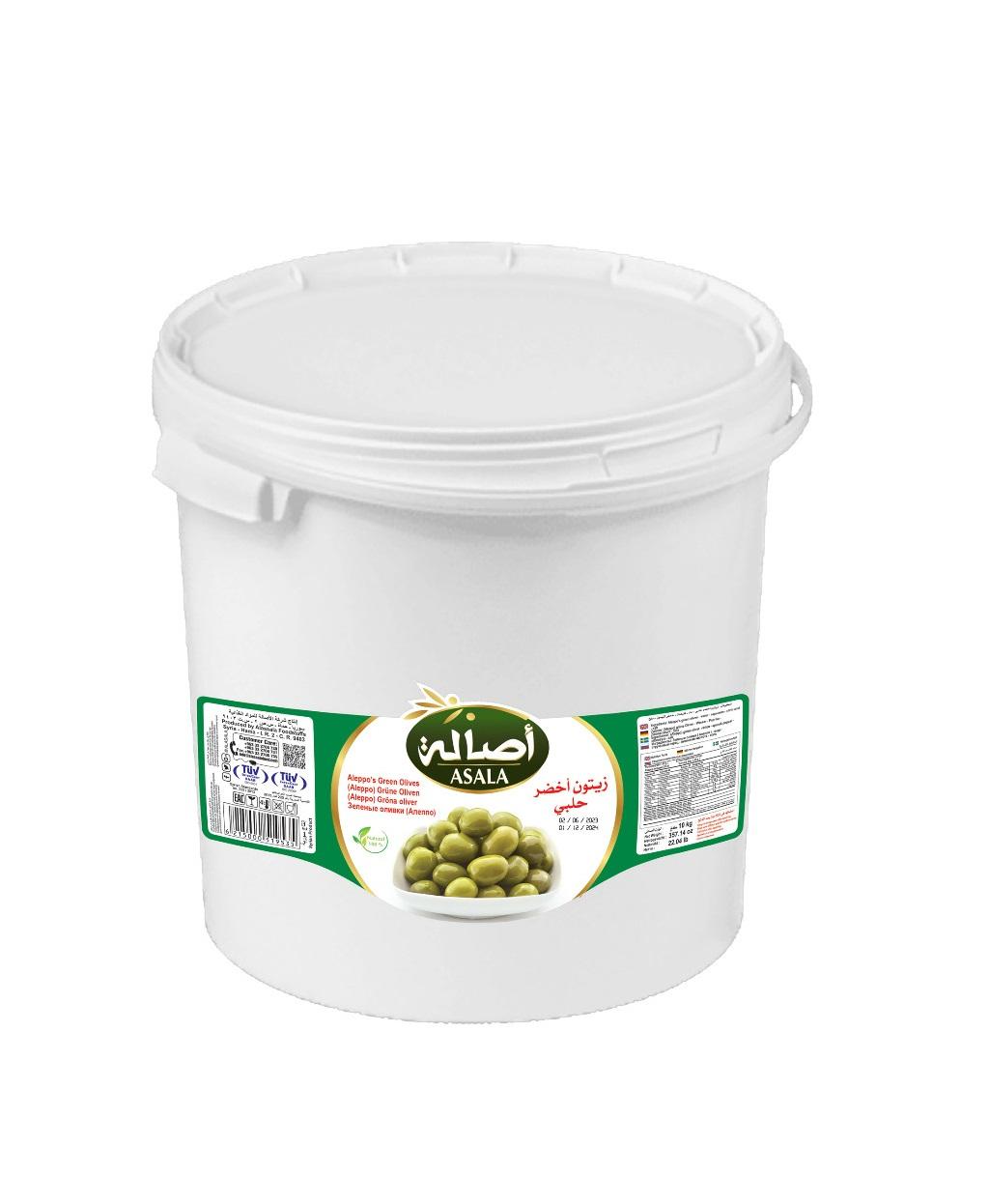 Asala Aleppo's Green Olives - 10 kg
