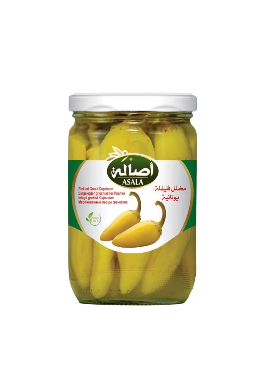 Asala Pickled Greek Capsicum, Glass Bottle - 300g
