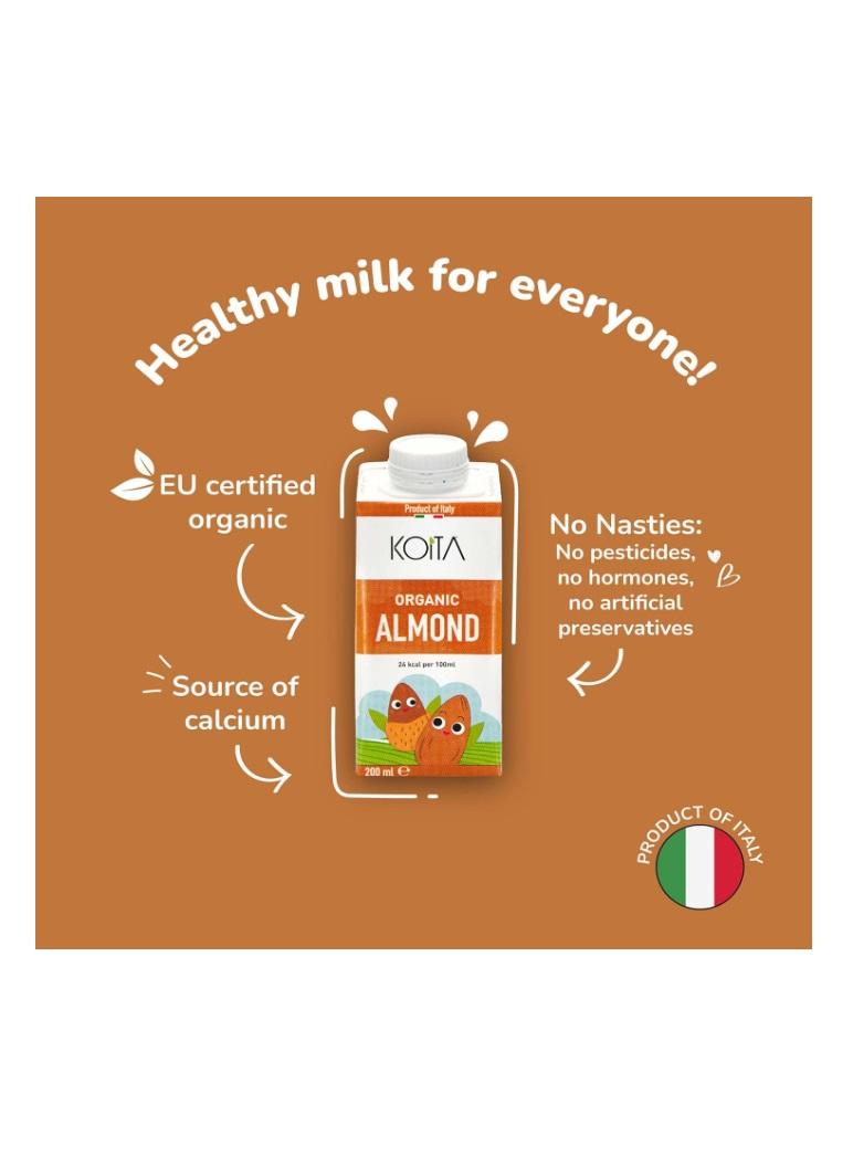 Koita Organic Almond Milk - 200 ml x 24