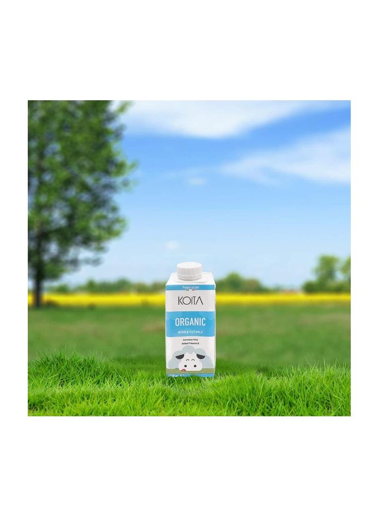 Koita Organic Milk, Whole Fat - 200 ml x 24