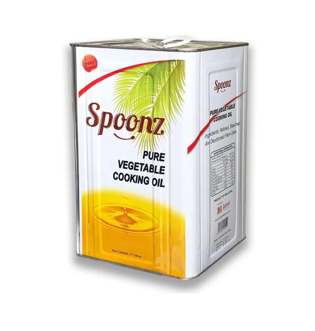 Spoonz Vegetable Oil, Tin - 17 Liter