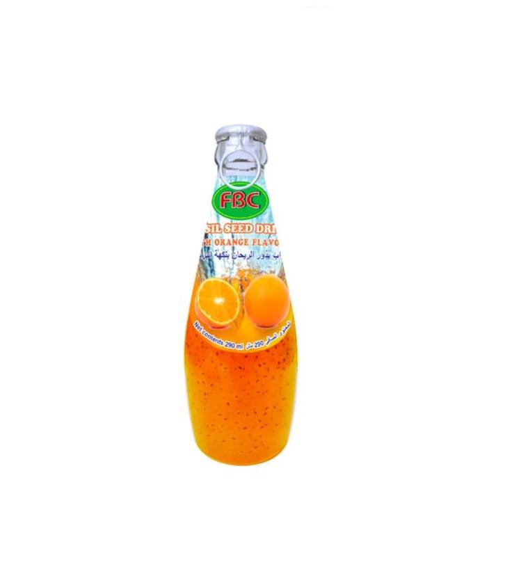 FBC Basil Seed Drink with Orange Flavor - 290 ml