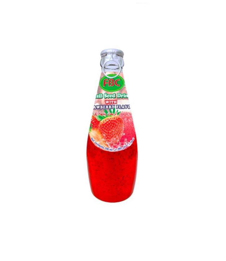 FBC Basil Seed Drink with Strawberry Flavor - 290 ml