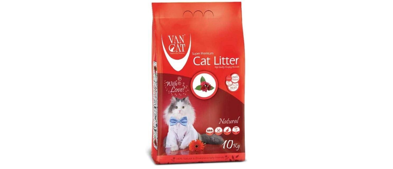Van Cat White Bentonite Litter, Unscented - 10 kg