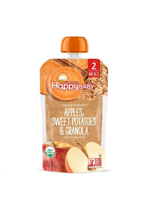 Happy Family Organics Clearly Crafted Stage 2 Apples, Sweet Potatoes and Granola - 113g