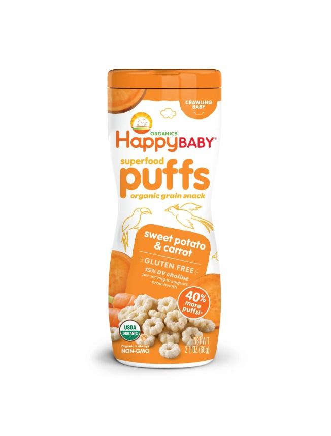 Happy Family Organics Superfood Puffs Sweet Potato and Carrot - 60g