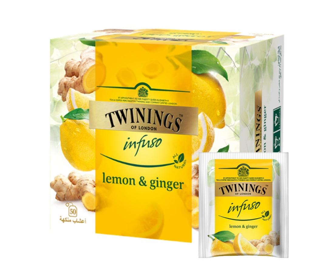 Twinings Infuso Lemon & Ginger Tea - 50 Bags