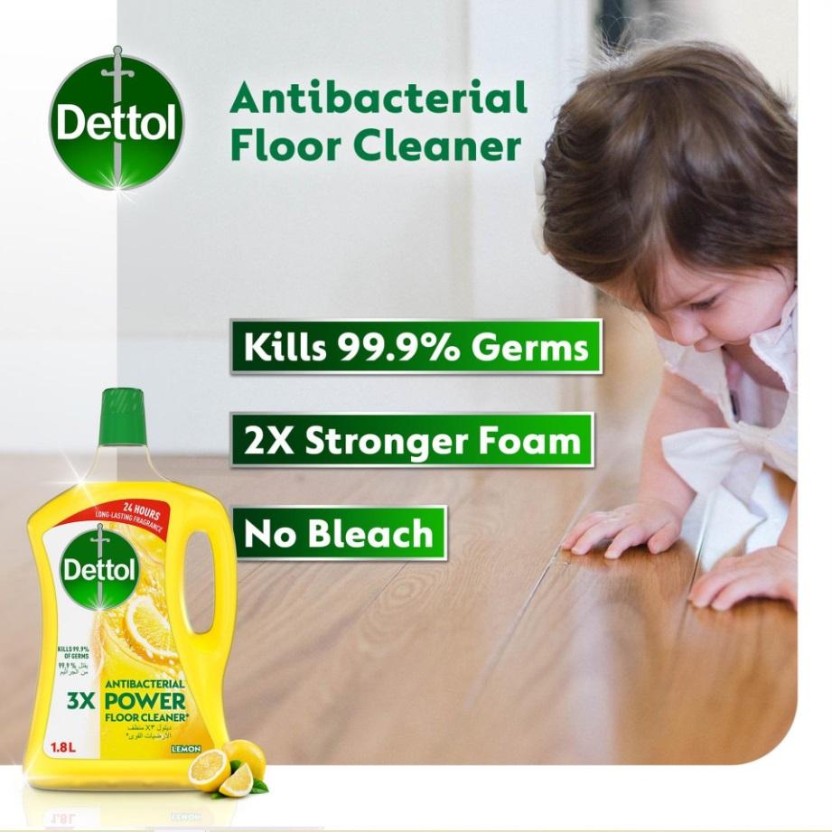Dettol Lemon Antibacterial Power Floor Cleaner - 1.8 Liter