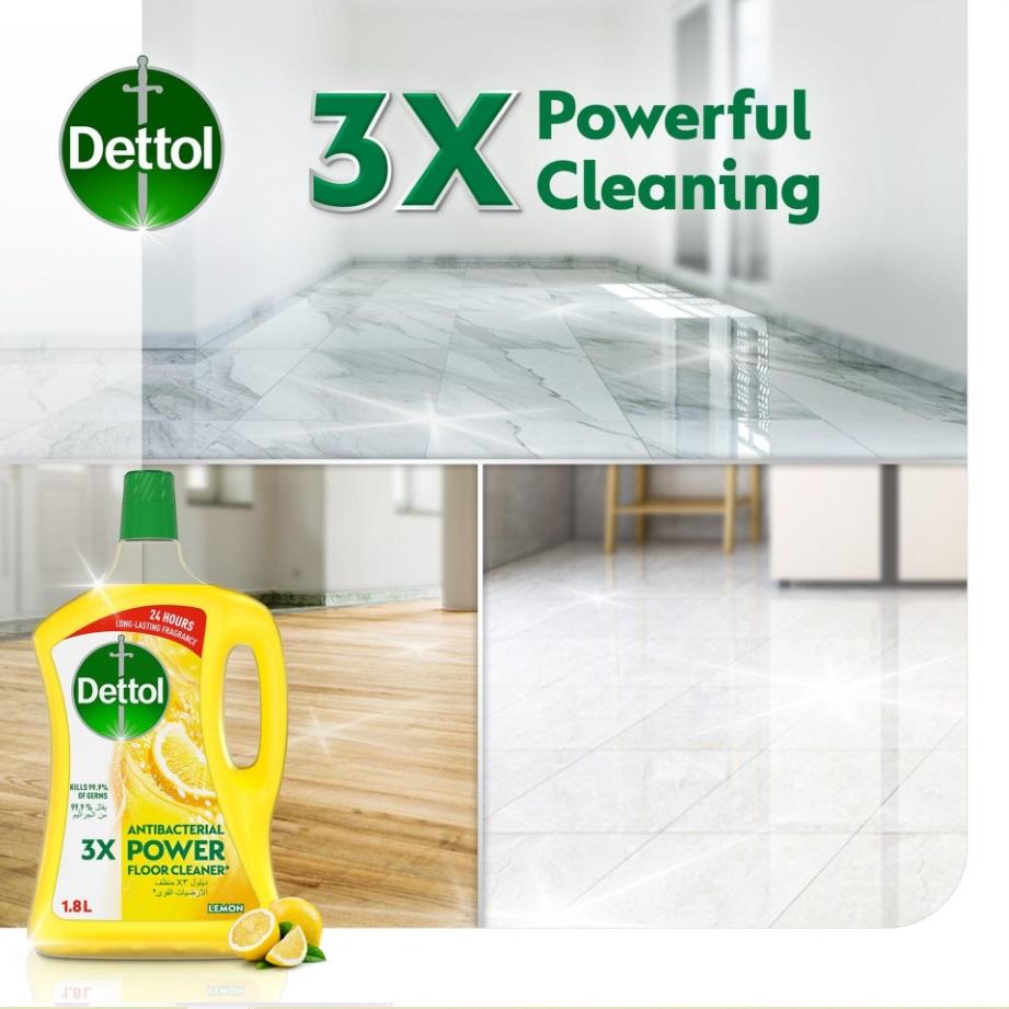 Dettol Lemon Antibacterial Power Floor Cleaner - 1.8 Liter