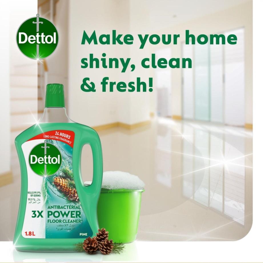 Dettol Pine Antibacterial Power Floor Cleaner - 1.8 Liter