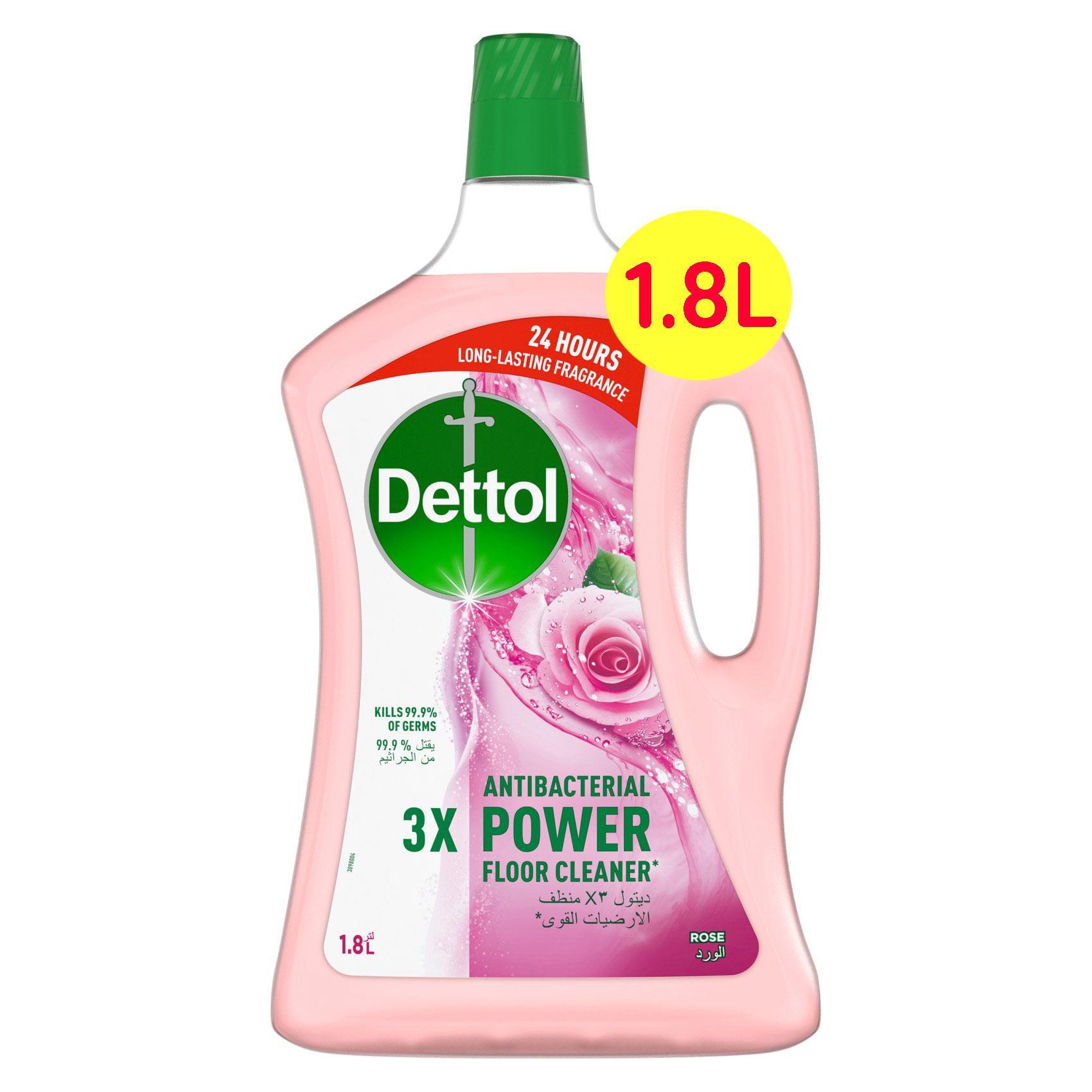 Dettol Rose Antibacterial Power Floor Cleaner - 1.8 Liter