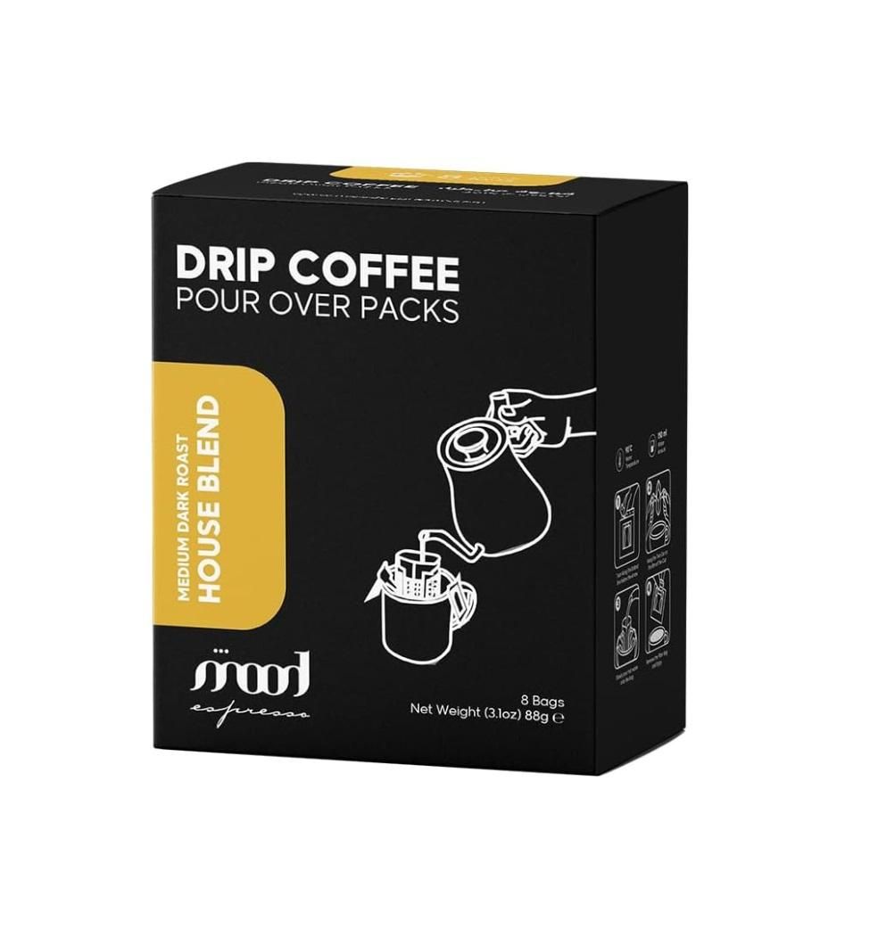 Mood Espresso  Drip Coffee Blend, House Blend - 11g Sachet x 8