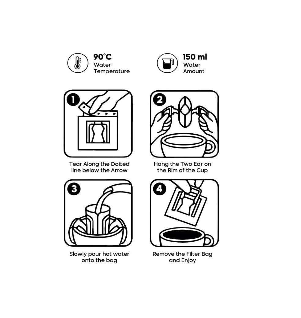 Mood Espresso  Drip Coffee Blend, Specialty Colombia Blend - 11g Sachet x 8