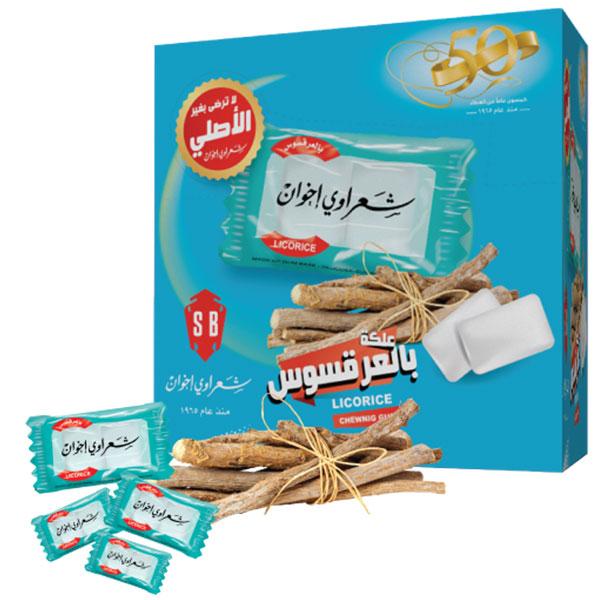 Sharawi Licorice Flavor Chewing Gum - 100 packets x 2 pcs