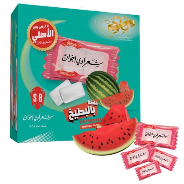 Sharawi Watermelon Flavor Chewing Gum - 100 packets x 2 pcs
