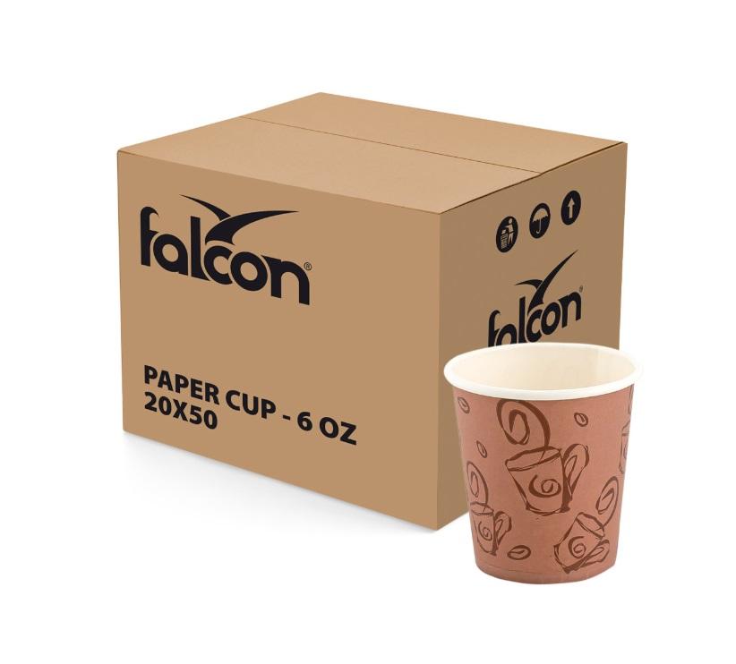 Falcon Paper Cup, 6oz - 50 pcs