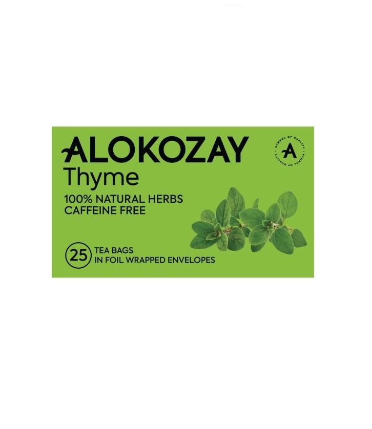 Alokozay Green Tea Thyme, Heat Seal Sachets - 25 bags