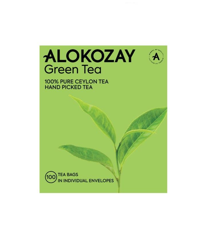 Alokozay Green Tea, Envelop - 100 bags