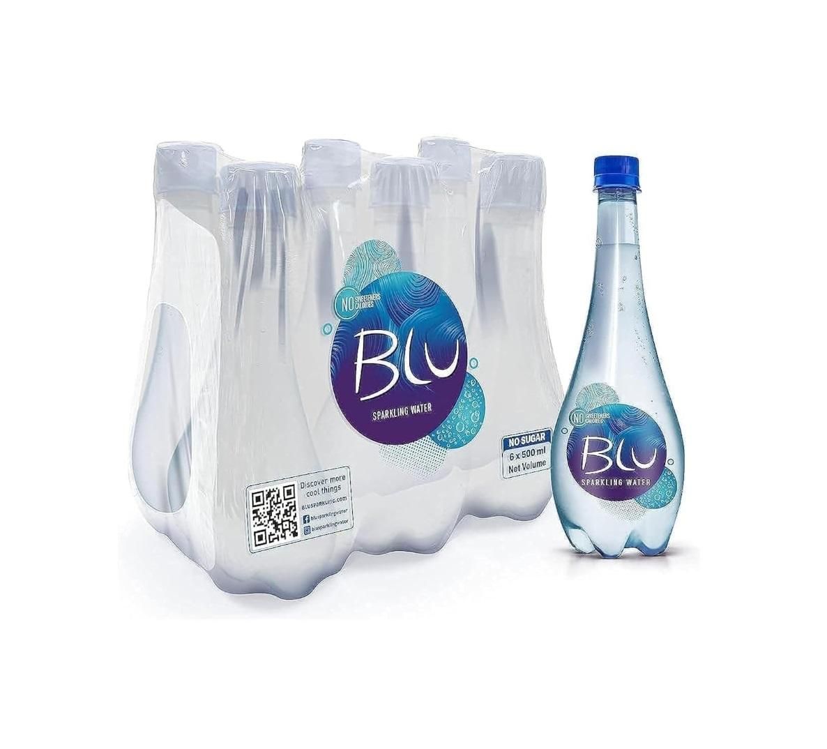 Blu Plain Sparkling Water - 500 ml x 6