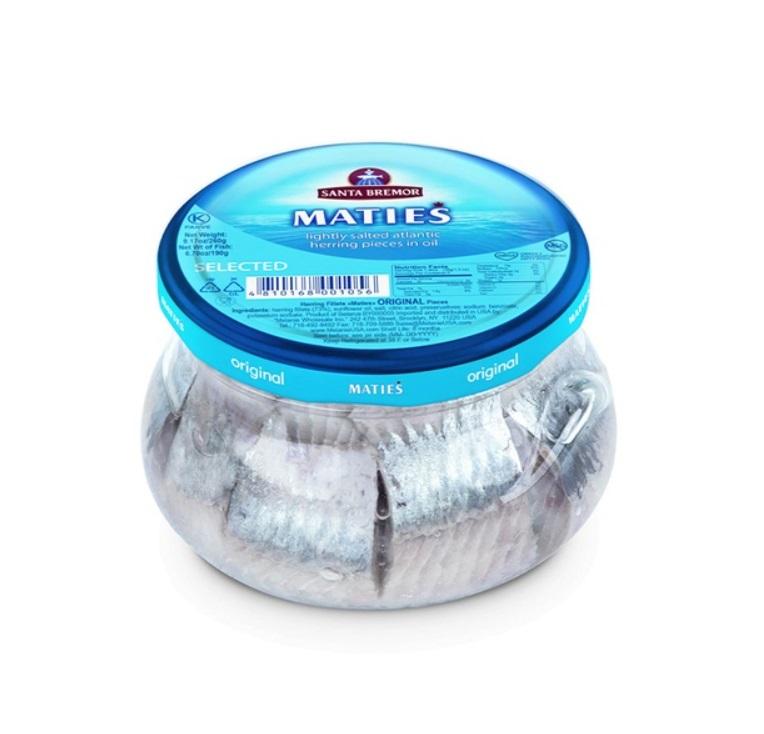 Santa Bremor, Matjes Herring Fillet Original in Glass Jar - 260g
