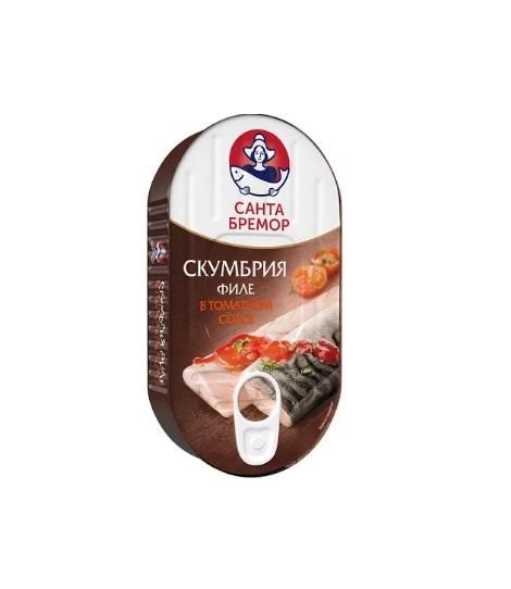 Santa Bremor Canned Fish Mackerel Fillet in Tomato Sauce - 175g