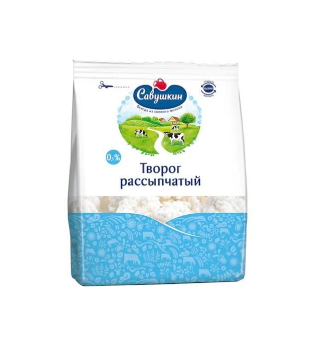 Savushkin Cottage Cheese, 0% - 350g