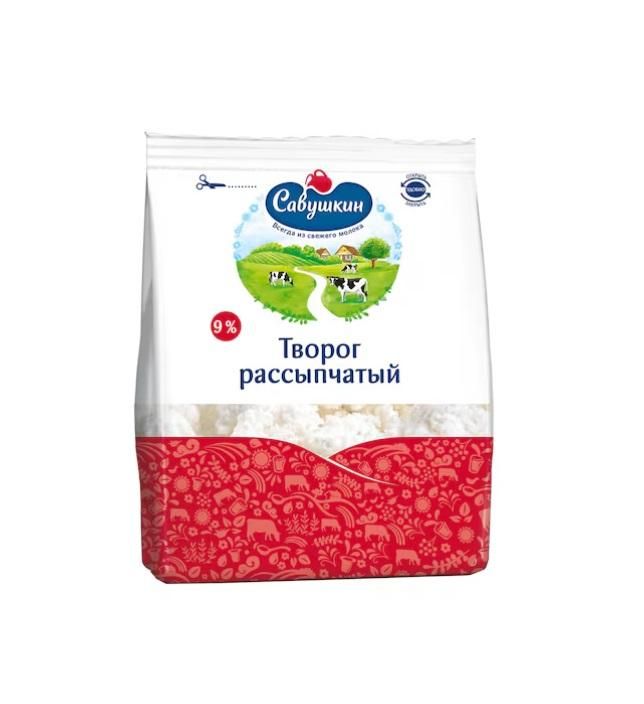 Savushkin Cottage Cheese, 9% - 350g