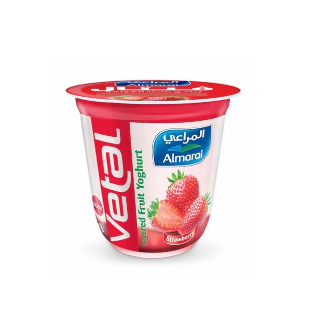 Almarai Vetal Layered Strawberry Yogurt - 140g