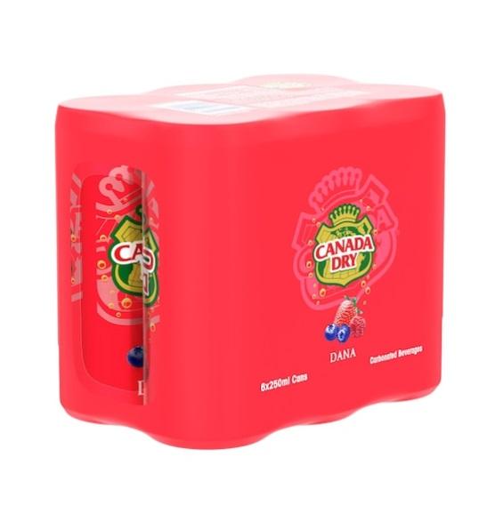 Canada Dry Dana Soda, Can - 250 ml x 6
