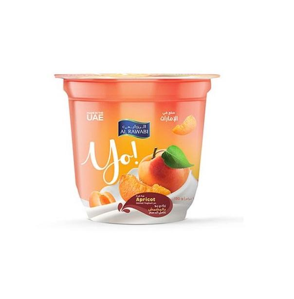 Al Rawabi Yo Full Fat Apricot Stirred Yoghurt - 130g