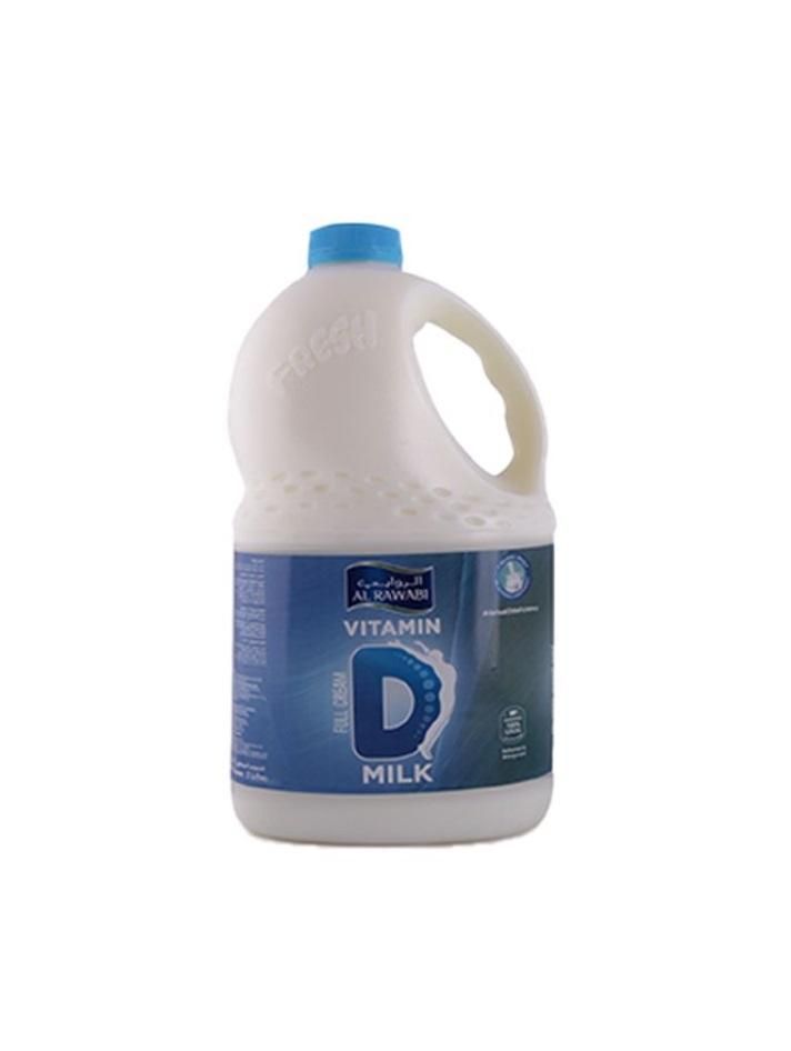 Al Rawabi Vitamin D Full Cream Fresh Milk - 2 Liter