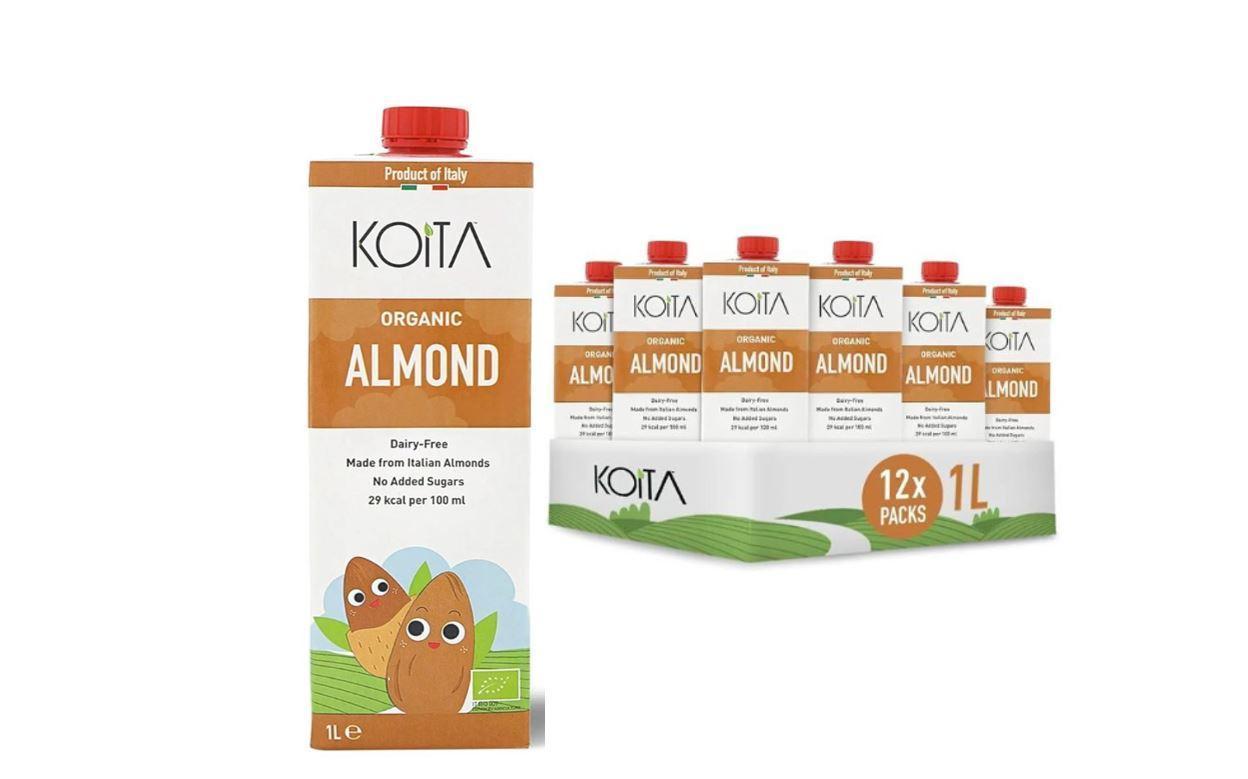 Koita Organic Almond Milk - 1 Liter x 12