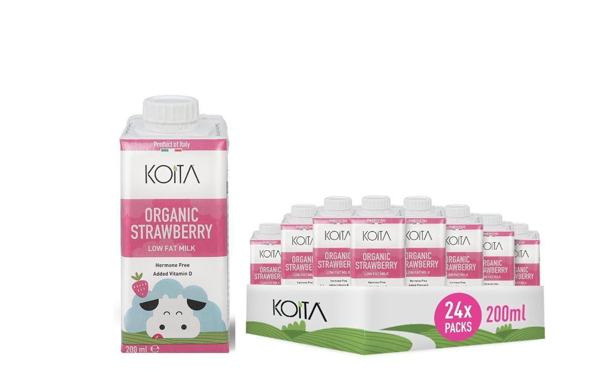 Koita Organic Milk Strawberry - 200 ml x 24