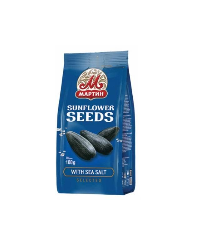Martin Roasted Black Sunflower Seeds, Salted - 100g