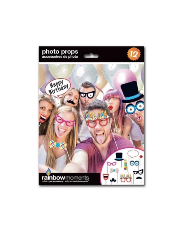 Rainbow Moments Happy Birthday Prop Kit - Set of 12