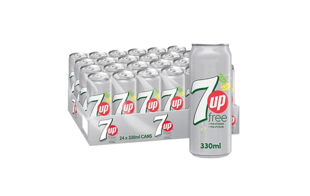 7Up Zero Sugar Softdrink, Can - 330 ml x 6
