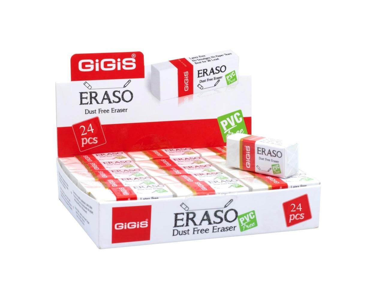 GIGIS Eraso Dust Free Eraser, Small - Pack of 24