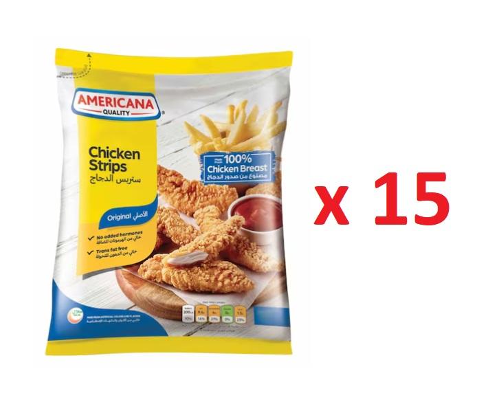 Americana Chicken Strips, Regular - 1 kg x 15