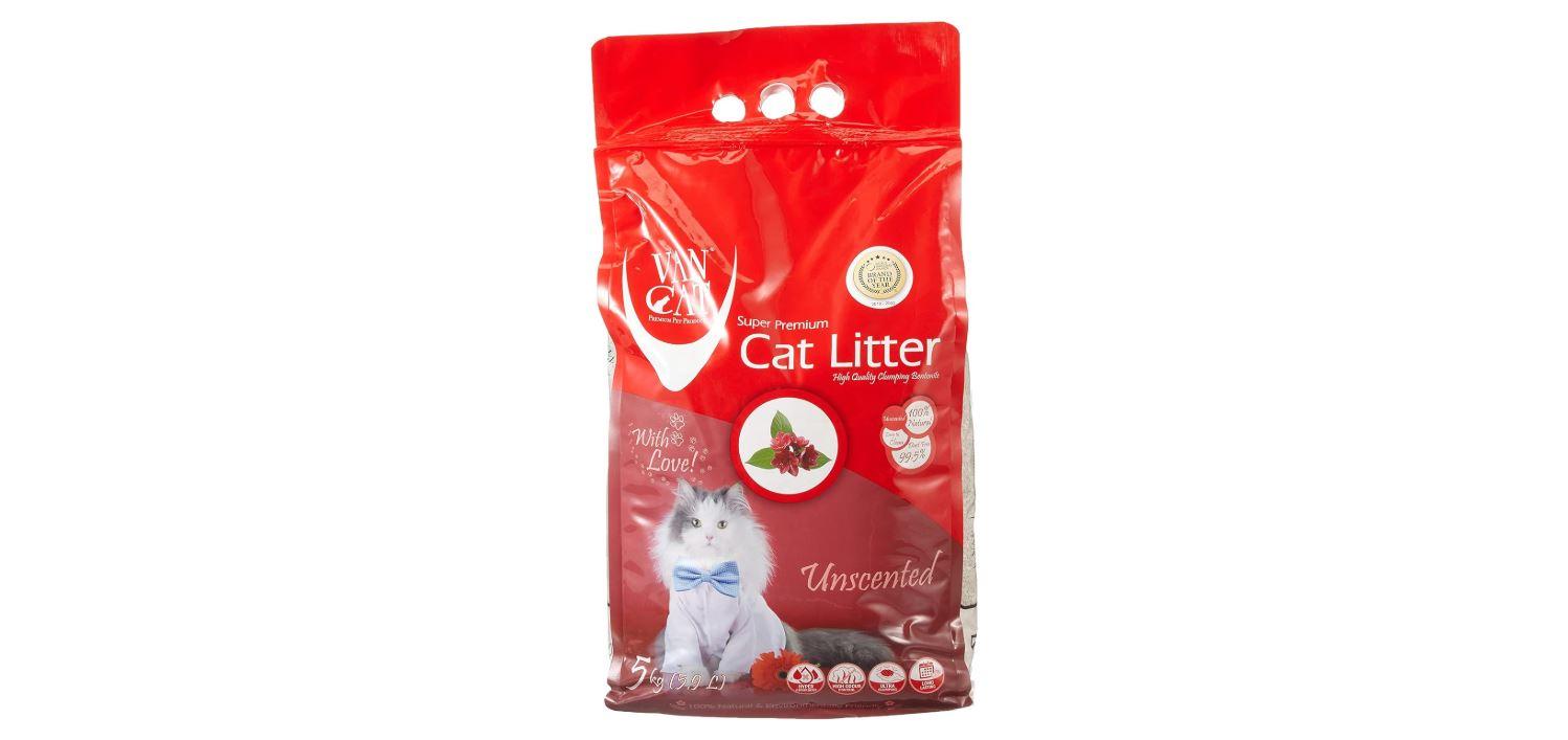 Van Cat White Bentonite Litter, Unscented - 5 kg