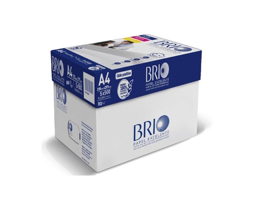 Brio A4 Copy Paper, 80 GSM - 500 Sheets x 5