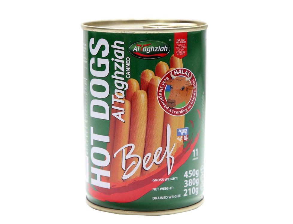 Al Taghziah Luncheon, Beef Hotdog - 450g