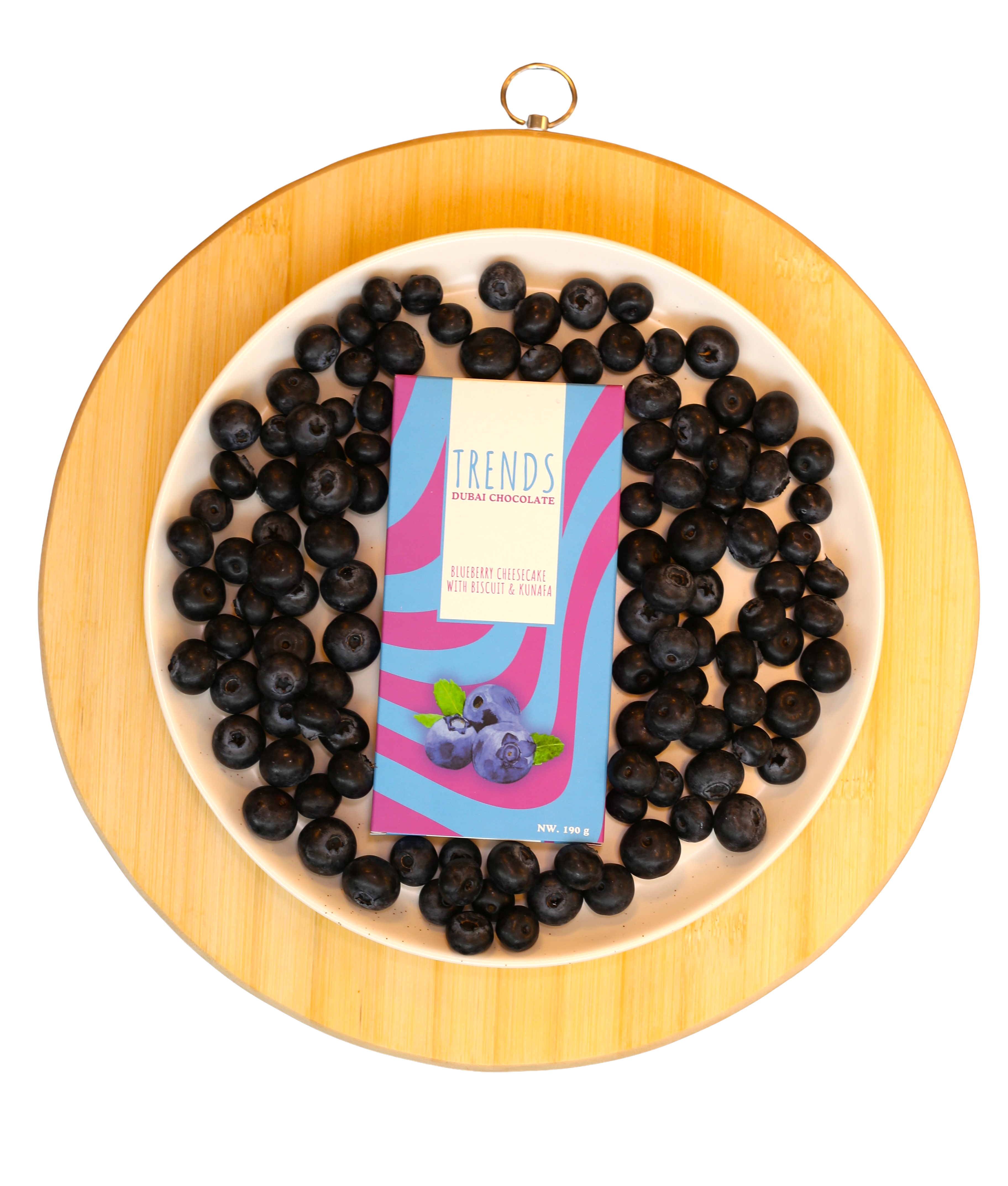 Trends Dubai Chocolate, Blueberry Cheesecake with Biscuits & Kunafa - 190g