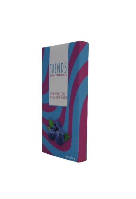 Trends Dubai Chocolate, Blueberry Cheesecake with Biscuits & Kunafa - 190g