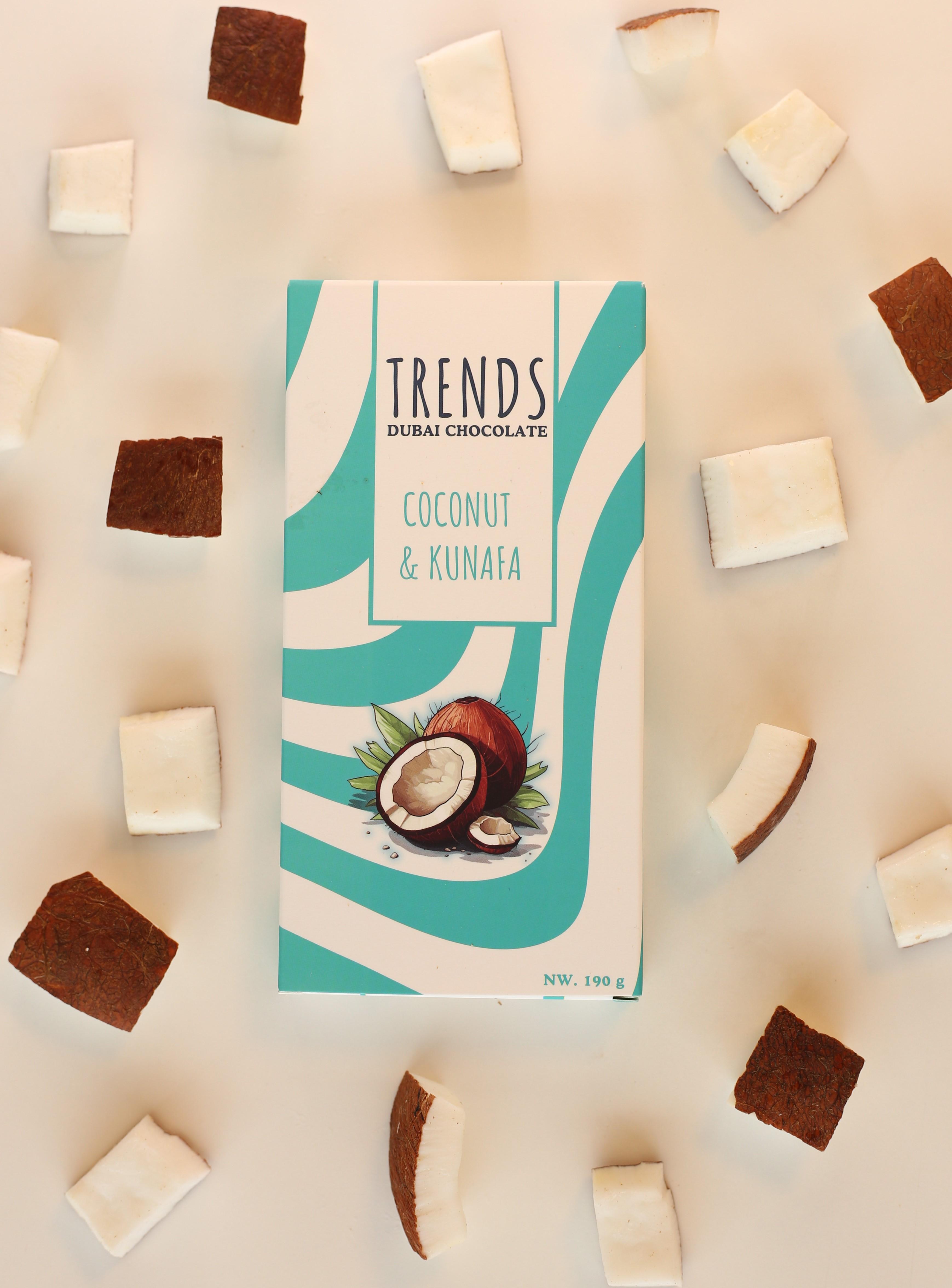 Trends Dubai Chocolate, Coconut & Kunafa - 190g