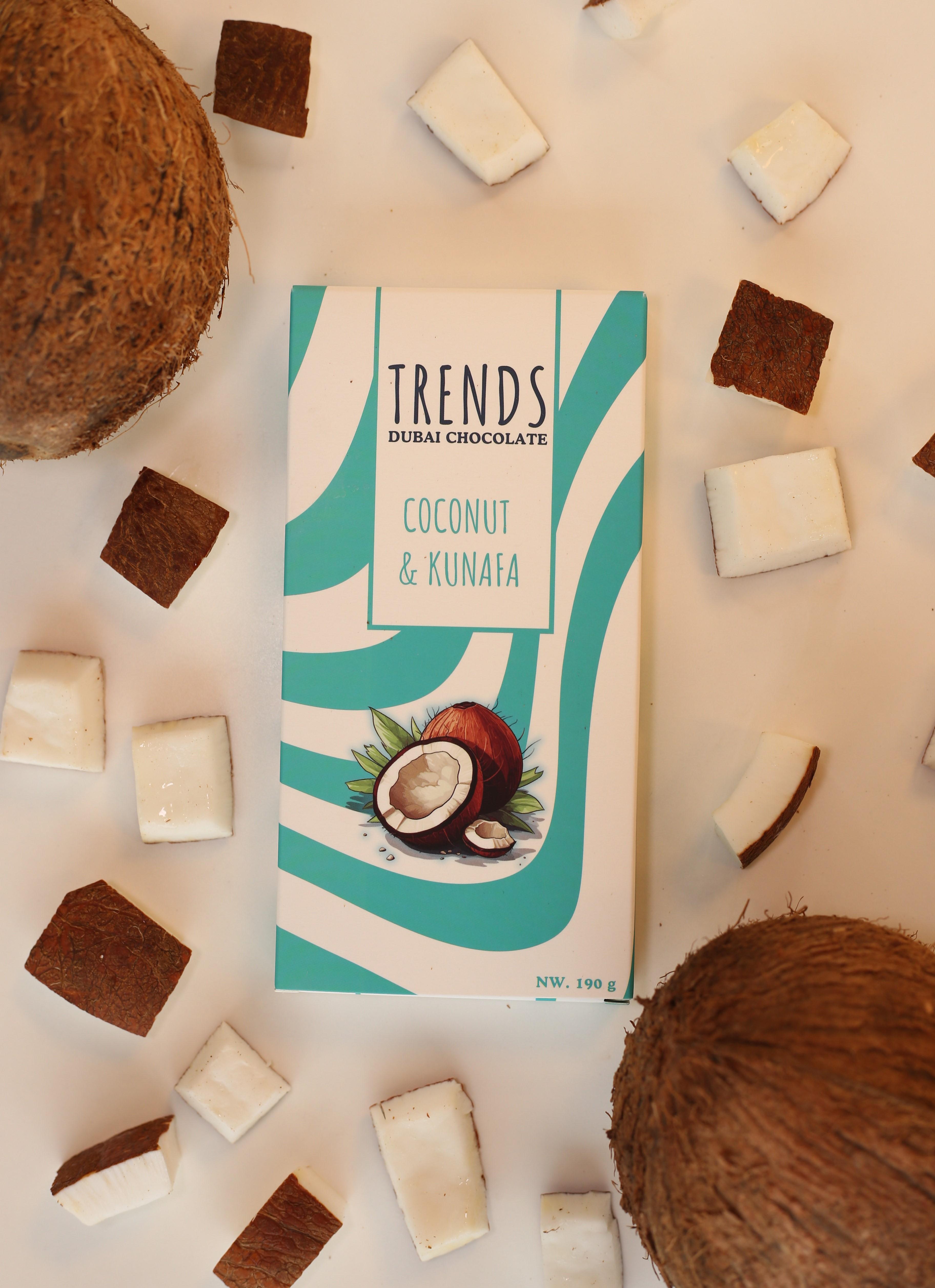 Trends Dubai Chocolate, Coconut & Kunafa - 190g