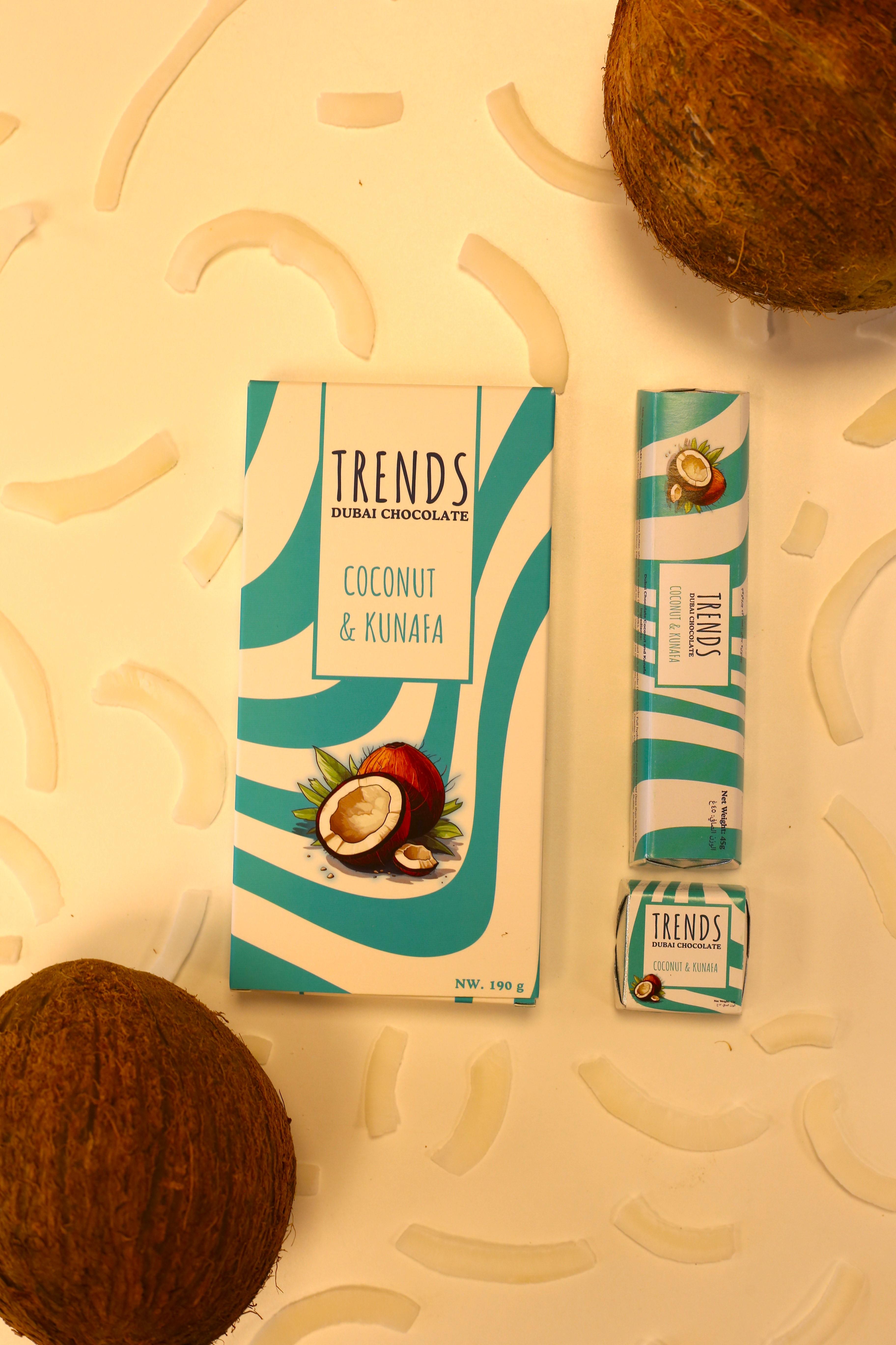 Trends Dubai Chocolate, Coconut & Kunafa - 190g