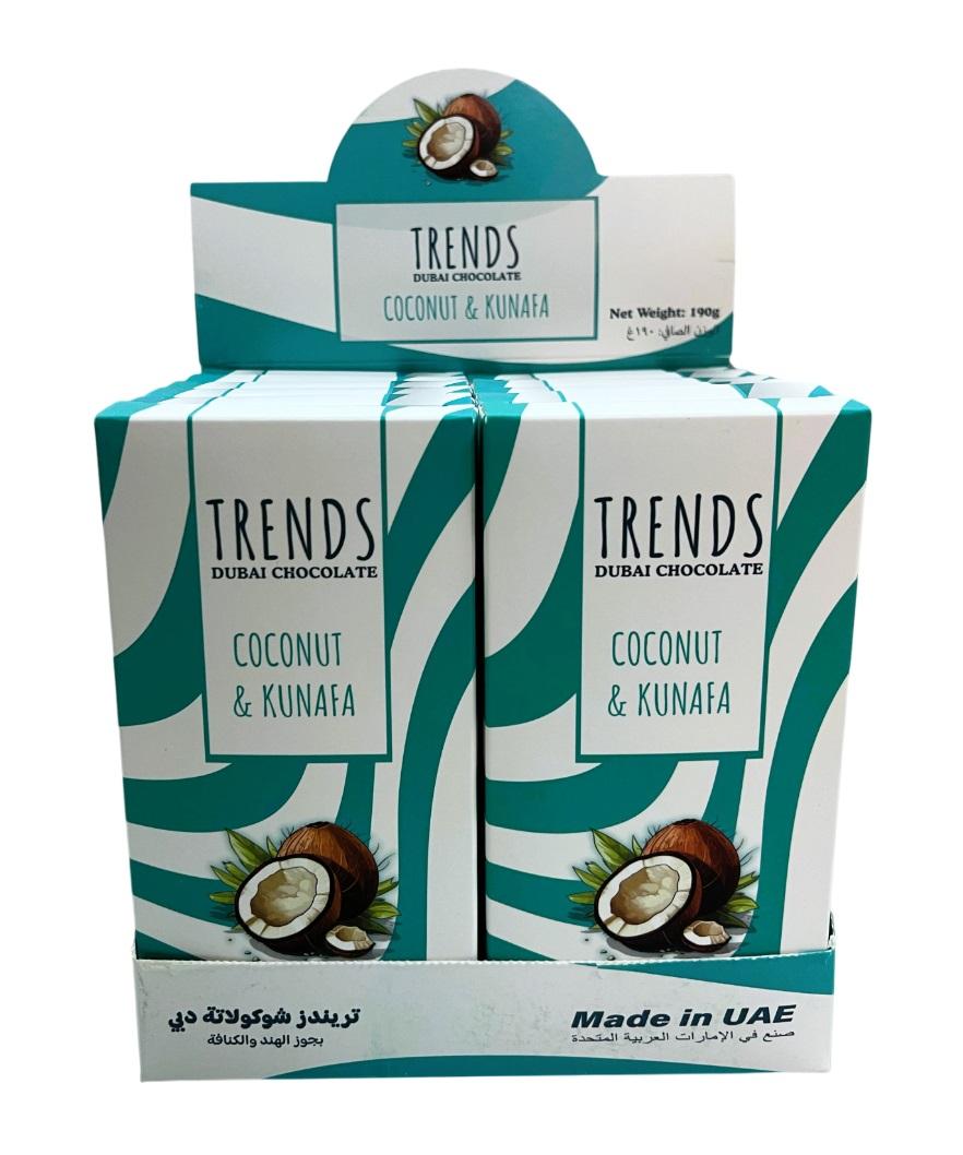 Trends Dubai Chocolate, Coconut & Kunafa - 190g