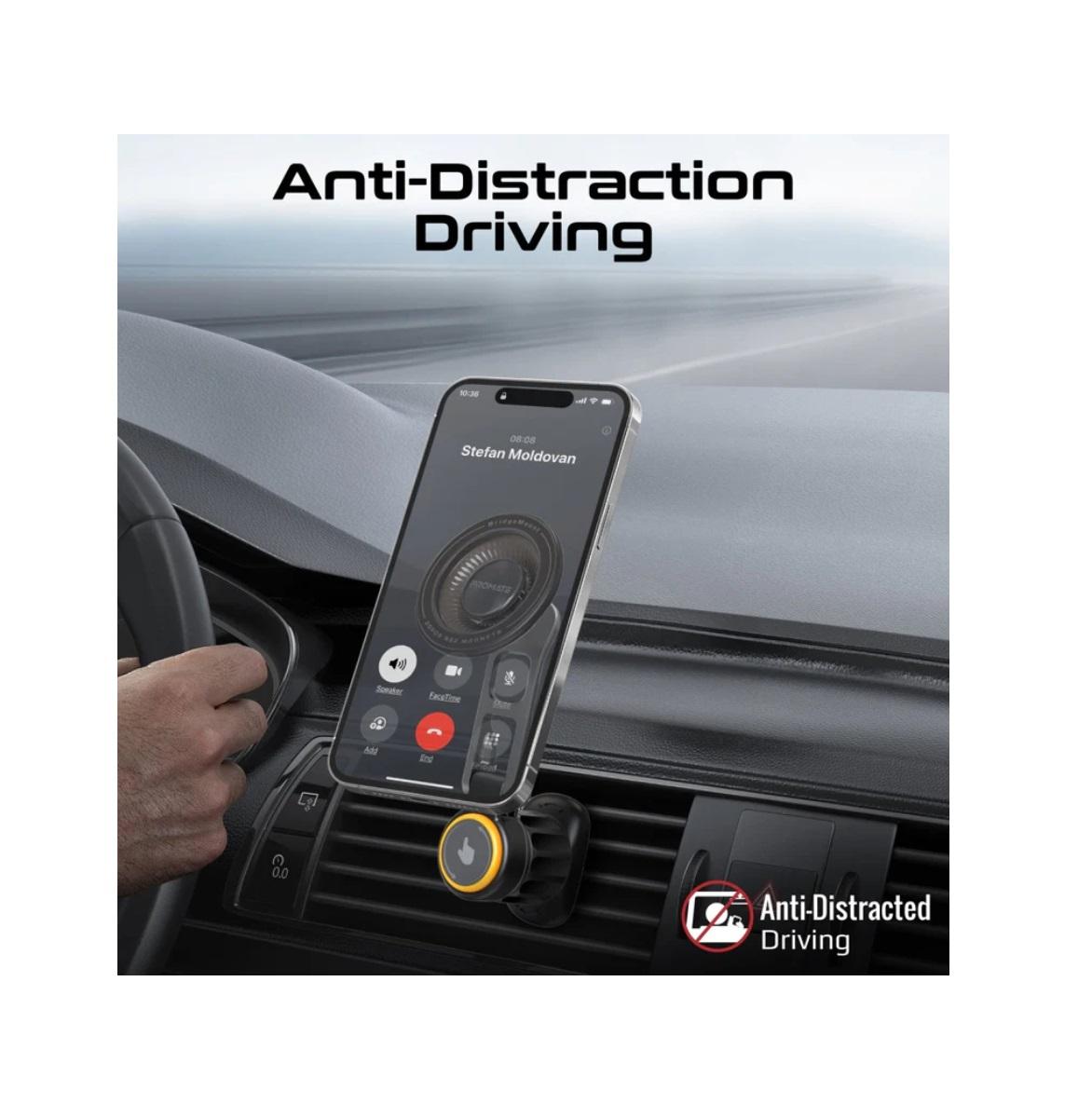 Promate BridgeMount, MagGrip™ 360° Rotatable Smartphone Holder AC Vent Mount