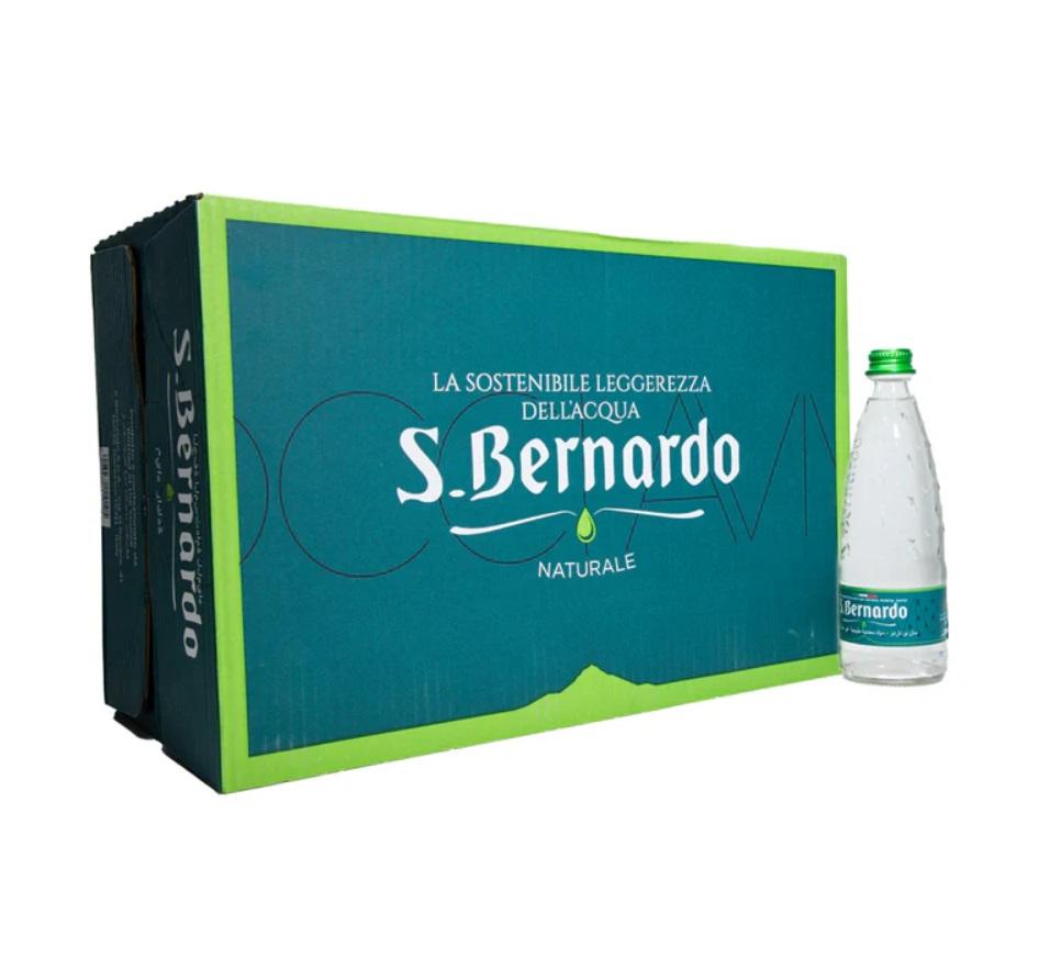 San Bernardo Natural Mineral Water, Glass Bottle - 330 ml x 24