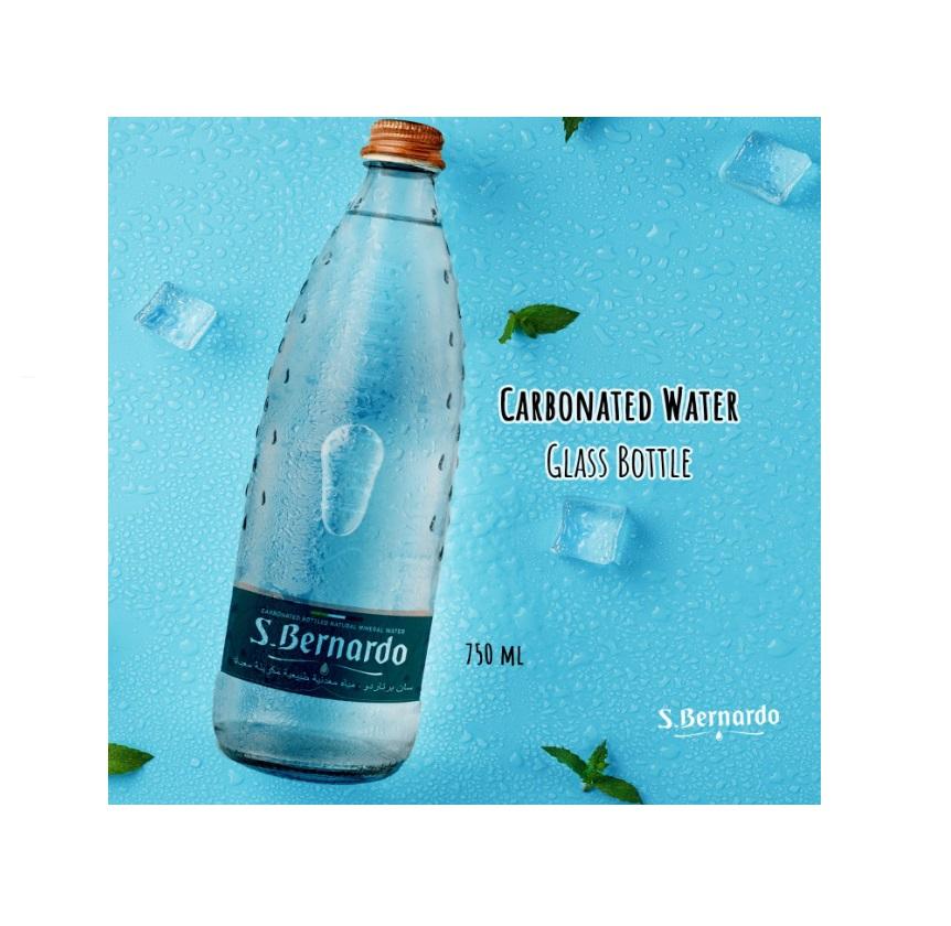 San Bernardo Carbonated Water, Glass Bottle - 750 ml x 12